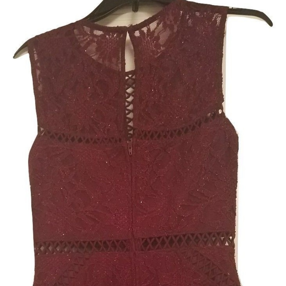 City Studios Burgundy Dress With Sparkle Size 7